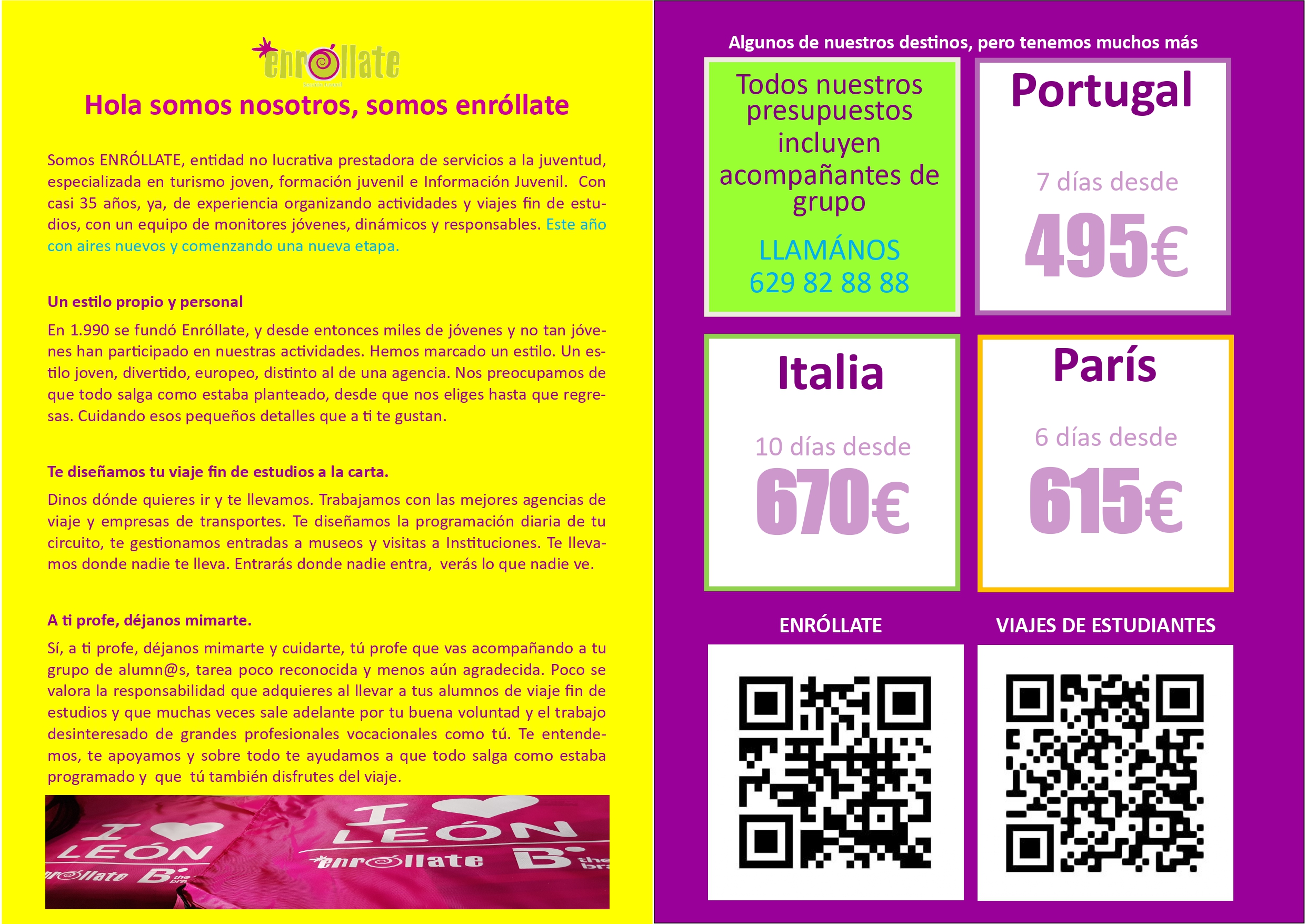 folleto low cost viajes de estudiantes 2025 